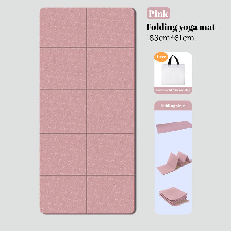 Foldable double-sided non-slip TPE yoga mat