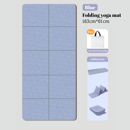 Foldable double-sided non-slip TPE yoga mat