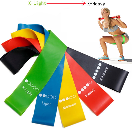 Set of 5 TPE Resistance Bands for Fitness and Yoga