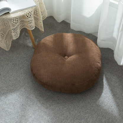 Futon épais pour salon, chambre et méditation, style nordique, avec baie vitrée.