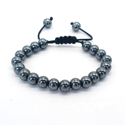 Bracelet œil de tigre 8 mm tressé ajustable