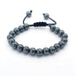 Bracelet œil de tigre 8 mm tressé ajustable