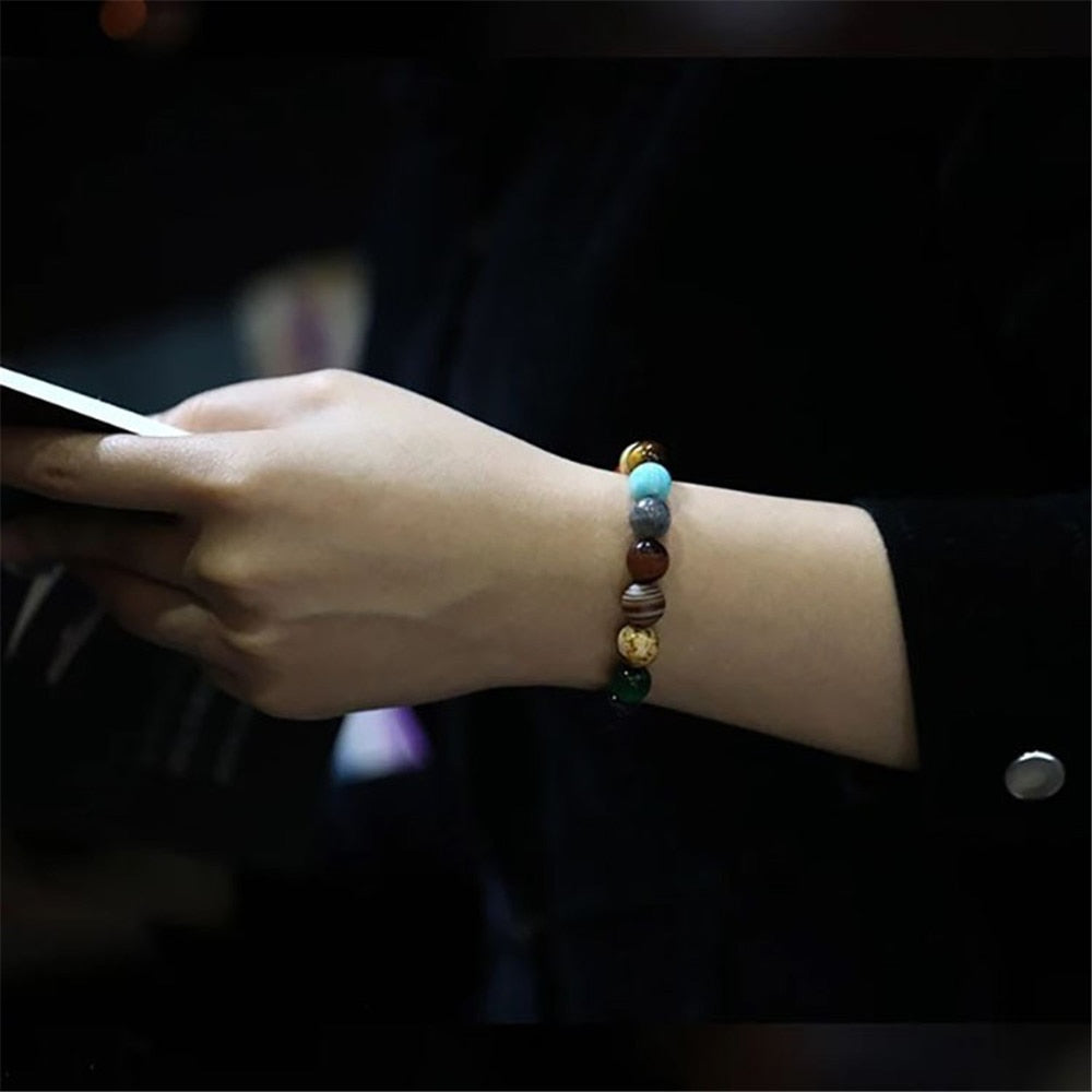 8-Planet Natural Stone Bracelet