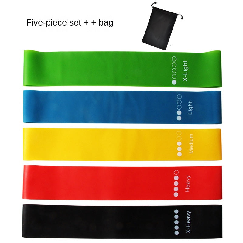 Lot de 5 bandes de résistance TPE pour le fitness et le yoga