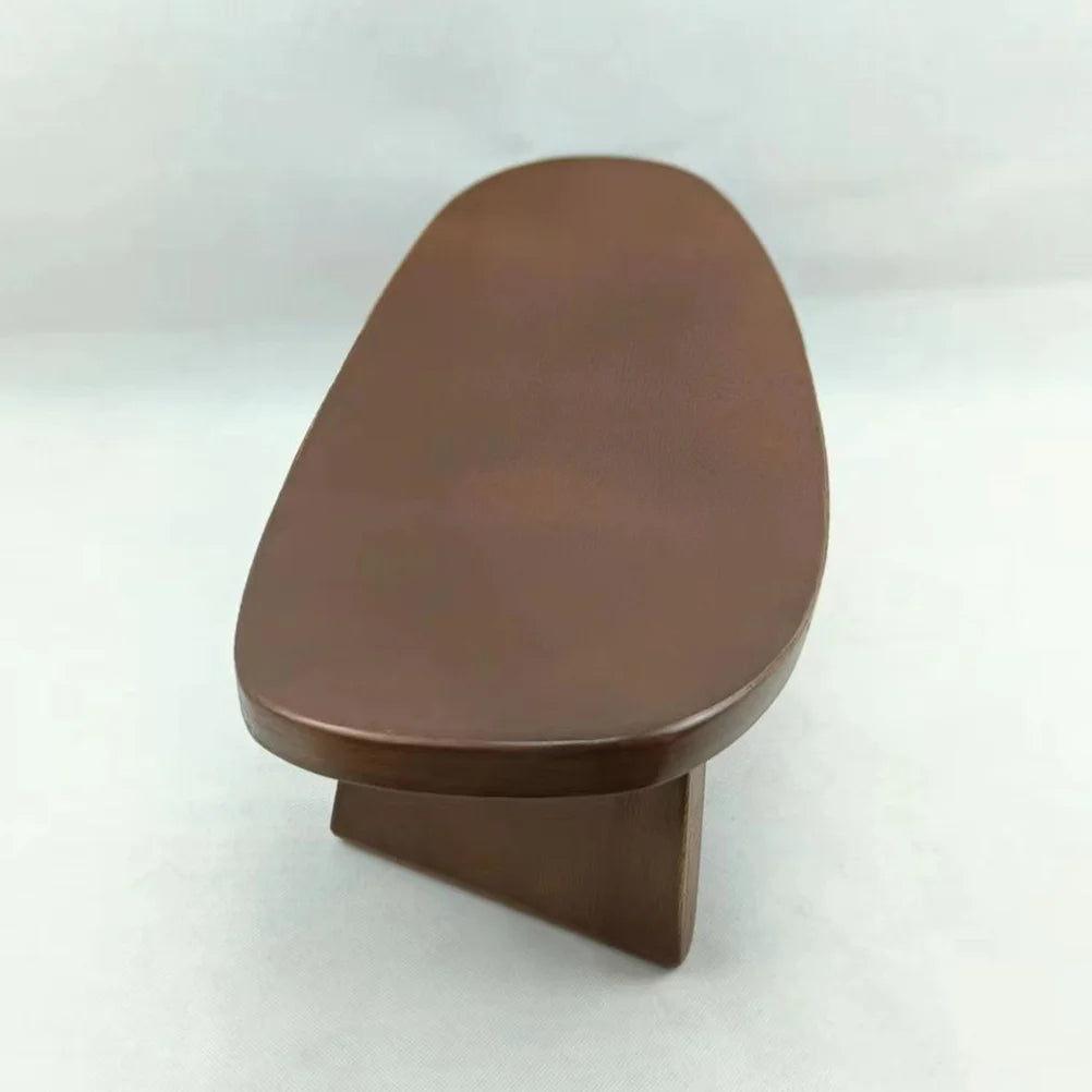 Ergonomic solid wood meditation bench