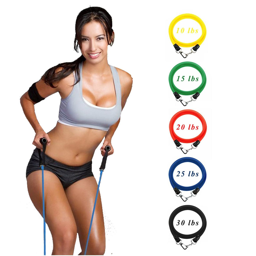 11-piece Resistance Band Set for Fitness