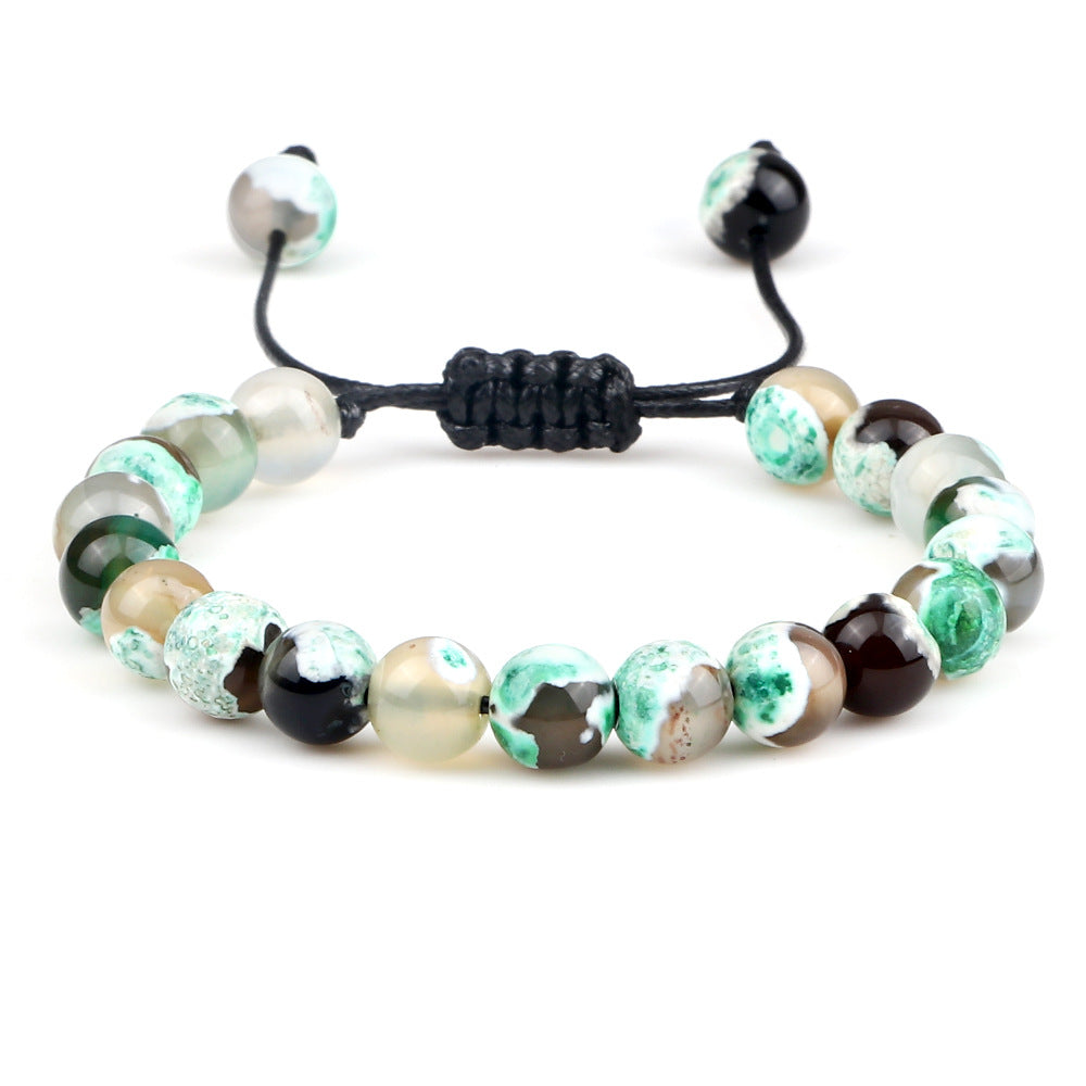 Bracelet œil de tigre 8 mm tressé ajustable