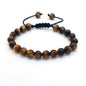 Bracelet œil de tigre 8 mm tressé ajustable