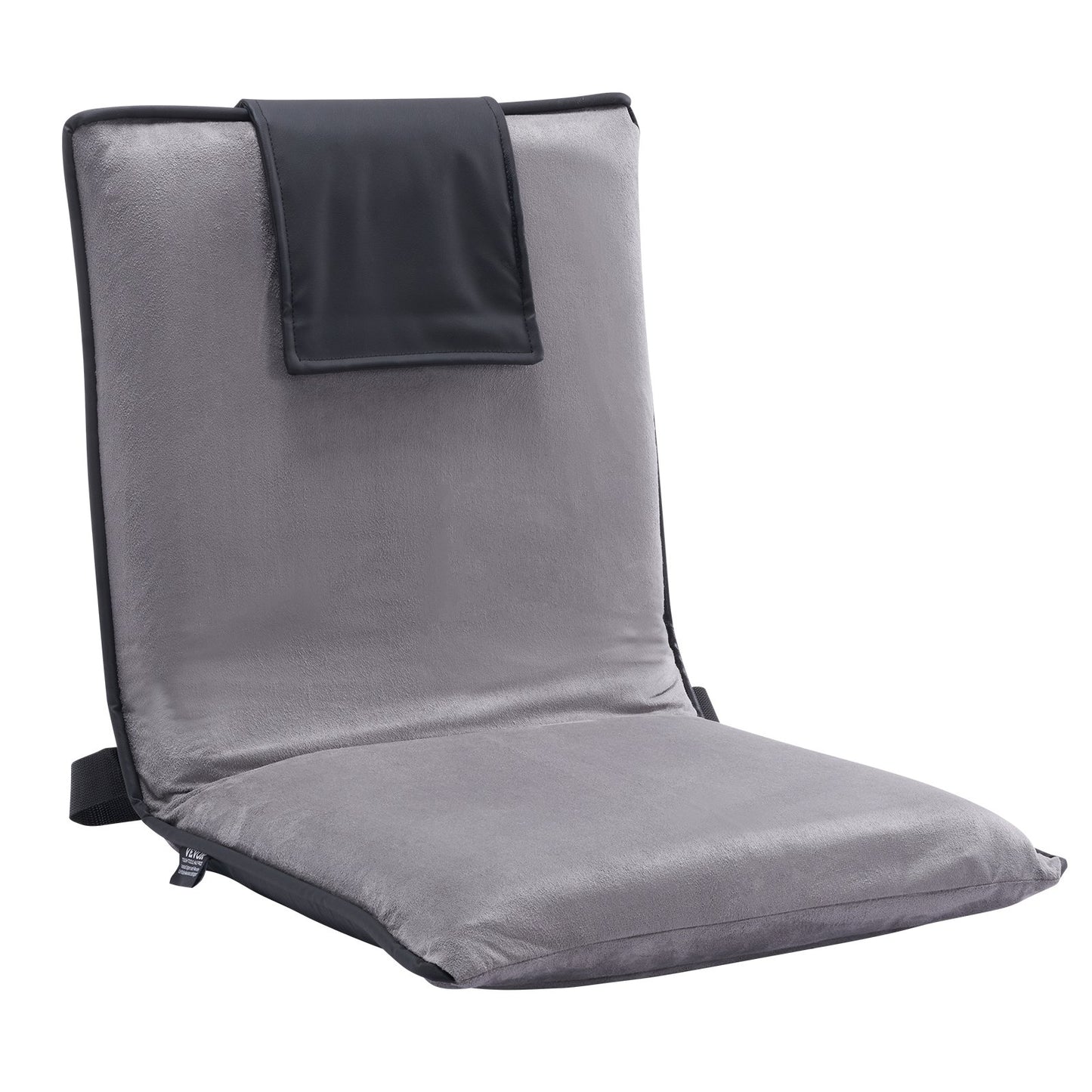 Floor chair, adjustable 6-position meditation chair with backrest, folding sofa chair for reading, watching TV, and playing video games, portable floor chair for kids, teens, and adults, grey
