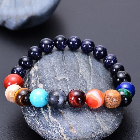 8-Planet Natural Stone Bracelet