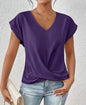 Plain V-neck T-shirt