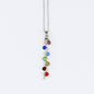 Collier pendentif cristal 7 chakras pour la méditation
