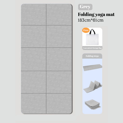 Foldable double-sided non-slip TPE yoga mat