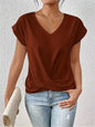 Plain V-neck T-shirt