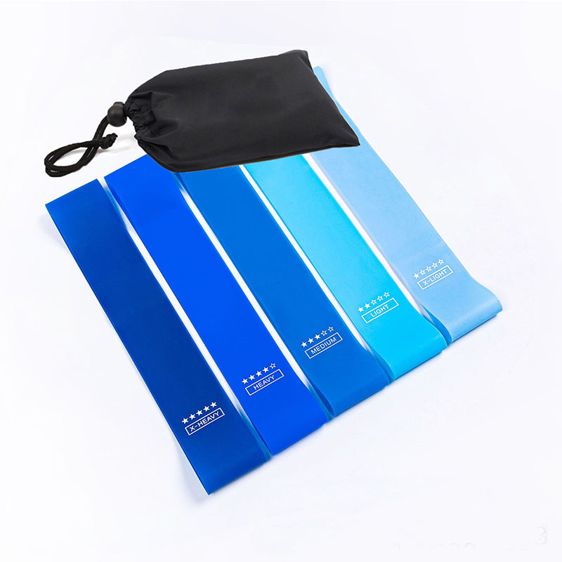 Lot de 5 bandes de résistance TPE pour le fitness et le yoga