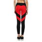 Legging de yoga taille haute à motif cœur pour femme