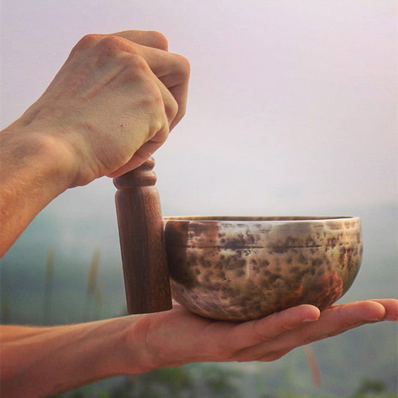 Hand-crafted Tibetan singing bowl for meditation
