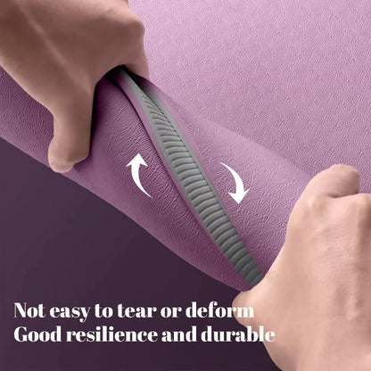 Foldable double-sided non-slip TPE yoga mat