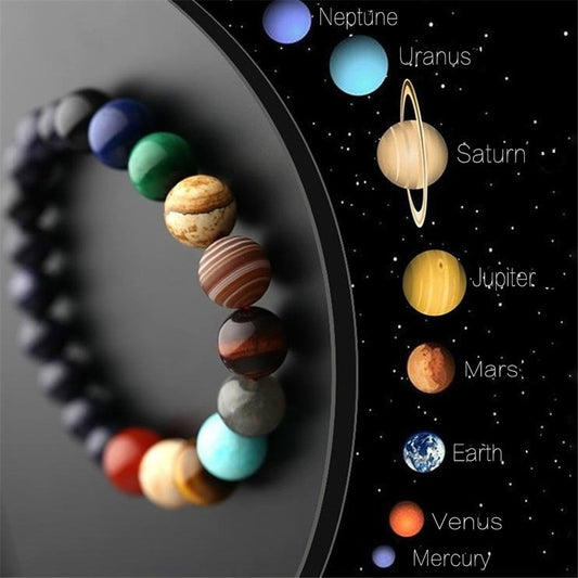 8-Planet Natural Stone Bracelet