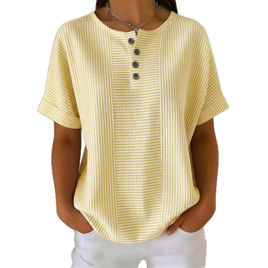 Short-sleeved striped T-shirt