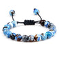 Bracelet œil de tigre 8 mm tressé ajustable