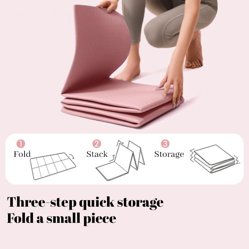 Foldable double-sided non-slip TPE yoga mat