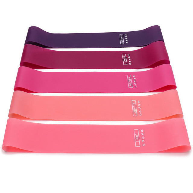 Lot de 5 bandes de résistance TPE pour le fitness et le yoga