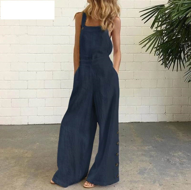 Pantalon ample à poches latérales