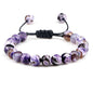 Bracelet œil de tigre 8 mm tressé ajustable