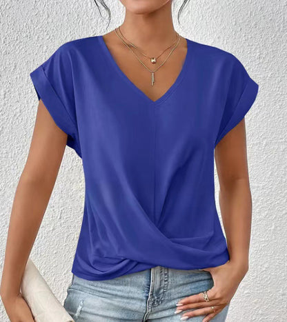 Plain V-neck T-shirt