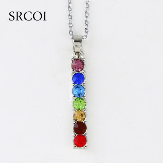 7 Chakra Crystal Pendant Necklace for Meditation