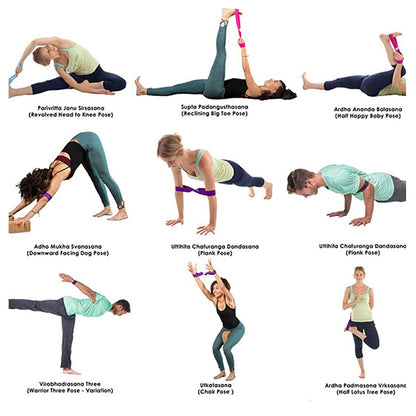 Sangle de yoga en 8 pour étirements et entraînement