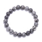8 mm natural bead bracelet with soccer ball charm