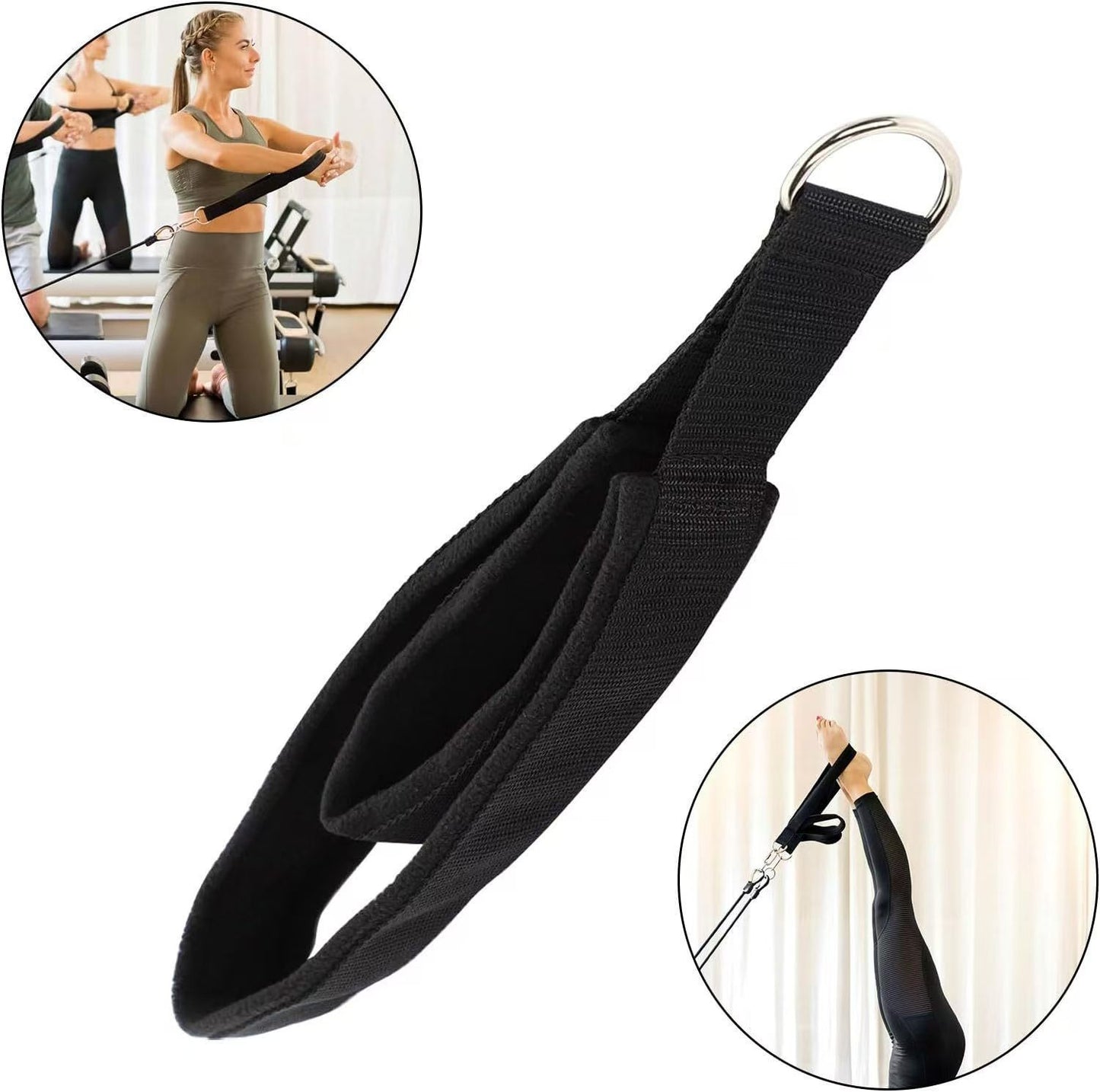 Double-D-ring ankle and wrist strap