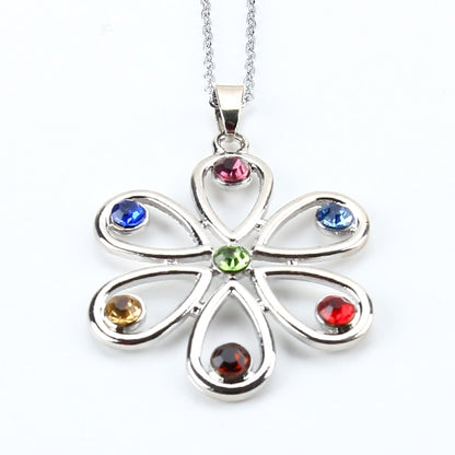Collier pendentif cristal 7 chakras pour la méditation