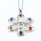 Collier pendentif cristal 7 chakras pour la méditation