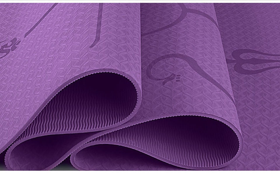 TPE Yoga Mat with Alignment Lines (Beginner)