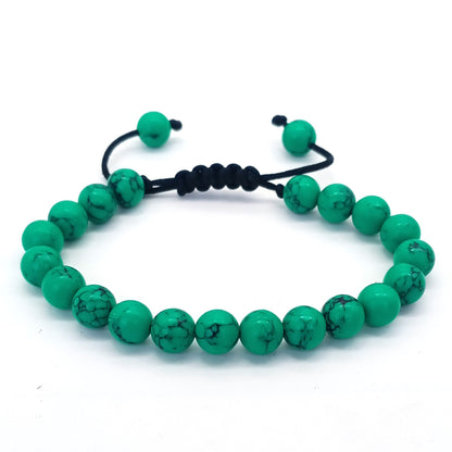 Bracelet œil de tigre 8 mm tressé ajustable