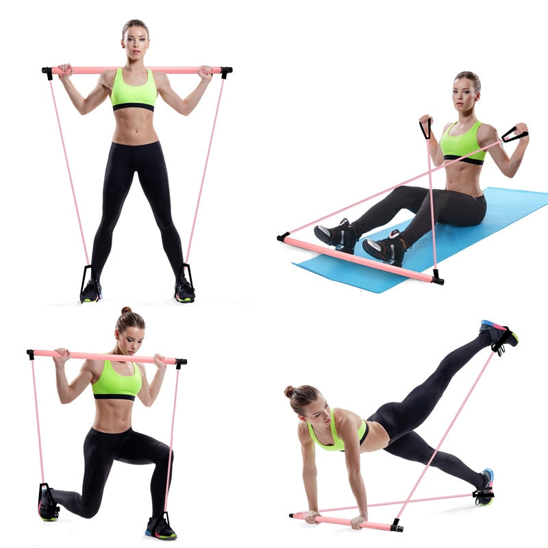 Barre de Pilates avec cordes de résistance