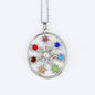 Collier pendentif cristal 7 chakras pour la méditation