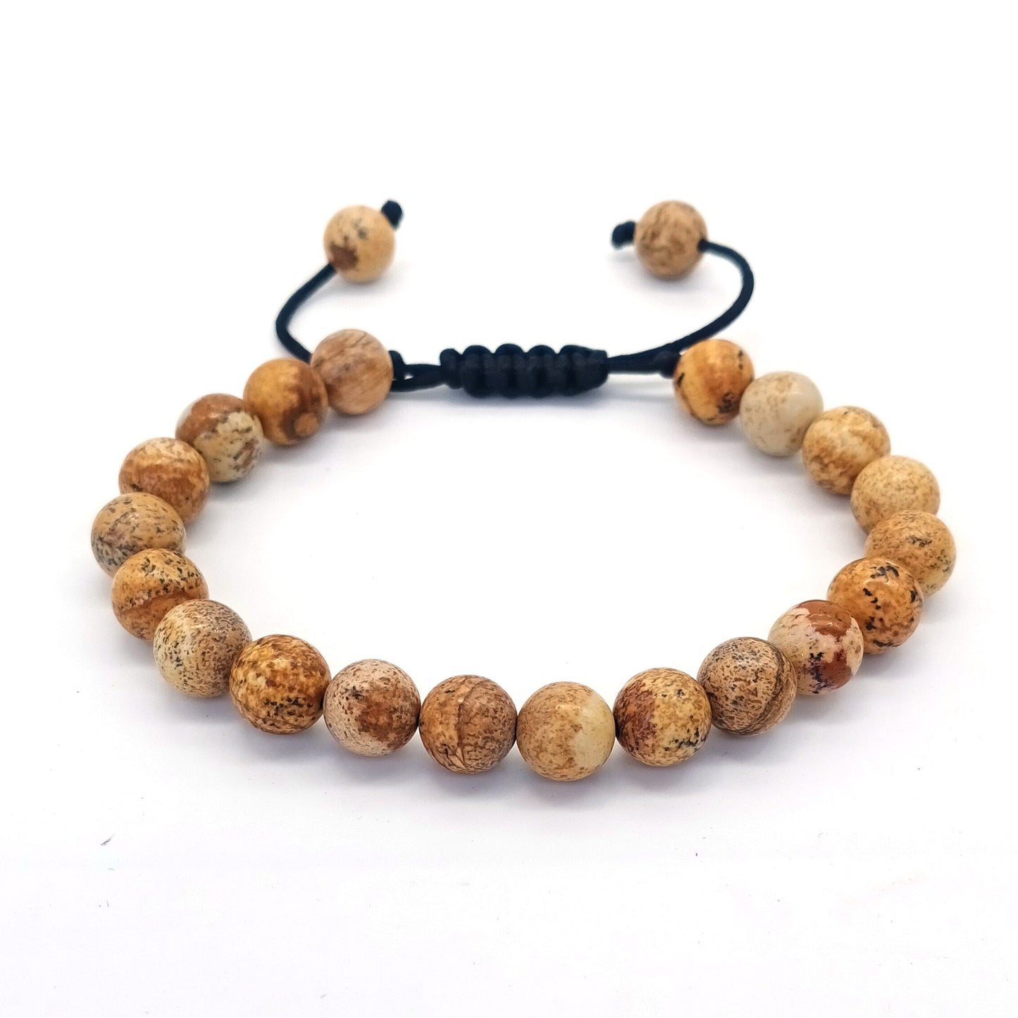 Bracelet œil de tigre 8 mm tressé ajustable