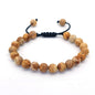 Bracelet œil de tigre 8 mm tressé ajustable