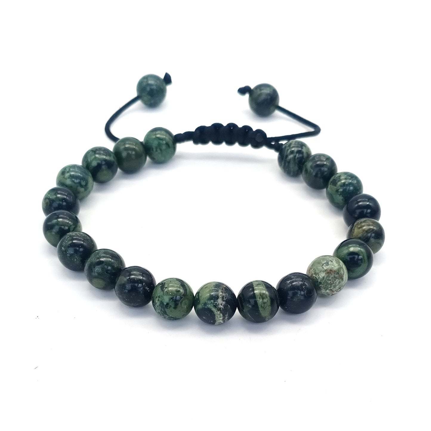 Bracelet œil de tigre 8 mm tressé ajustable