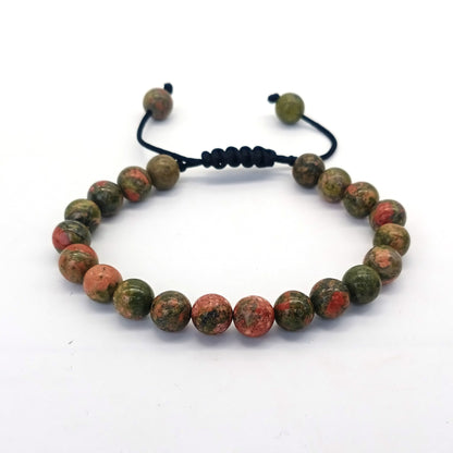 Bracelet œil de tigre 8 mm tressé ajustable