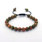 Bracelet œil de tigre 8 mm tressé ajustable