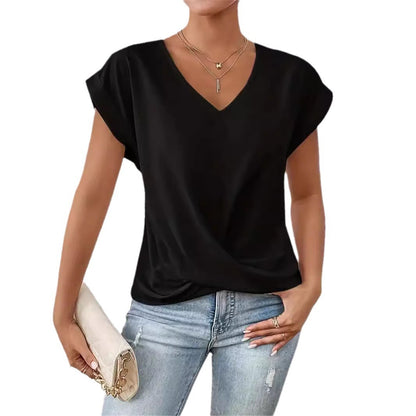 Plain V-neck T-shirt