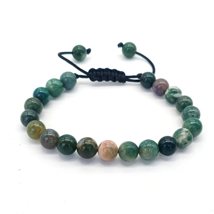 Bracelet œil de tigre 8 mm tressé ajustable