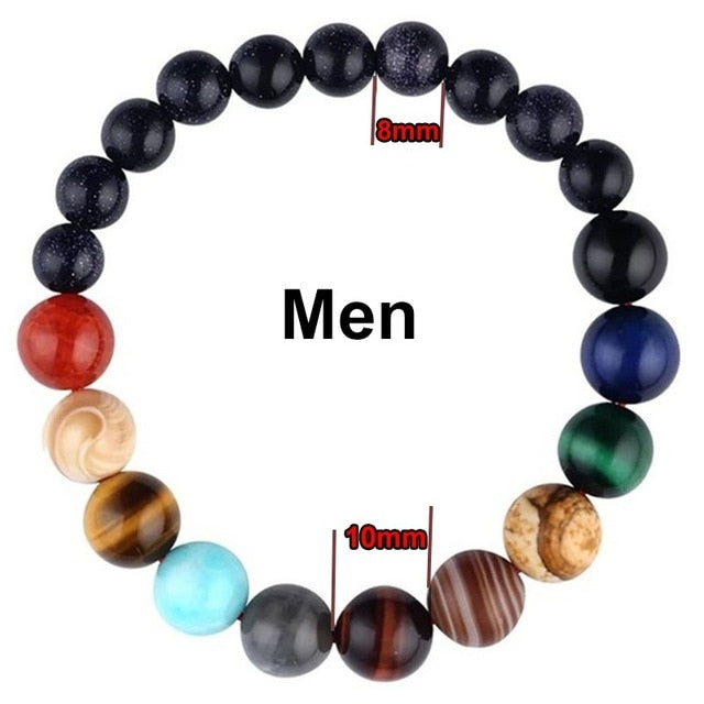 8-Planet Natural Stone Bracelet
