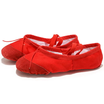 Soft canvas slippers for yoga and dance
