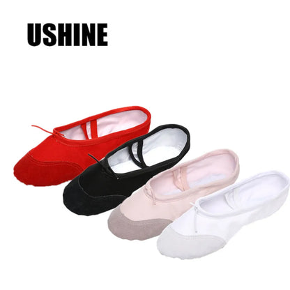 Soft canvas slippers for yoga and dance